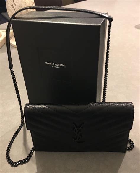 ysl wallet on a chain black hardware|best luxury wallet on chain.